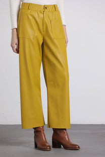 Pantaloni Napa in Ecopelle a Vita Alta