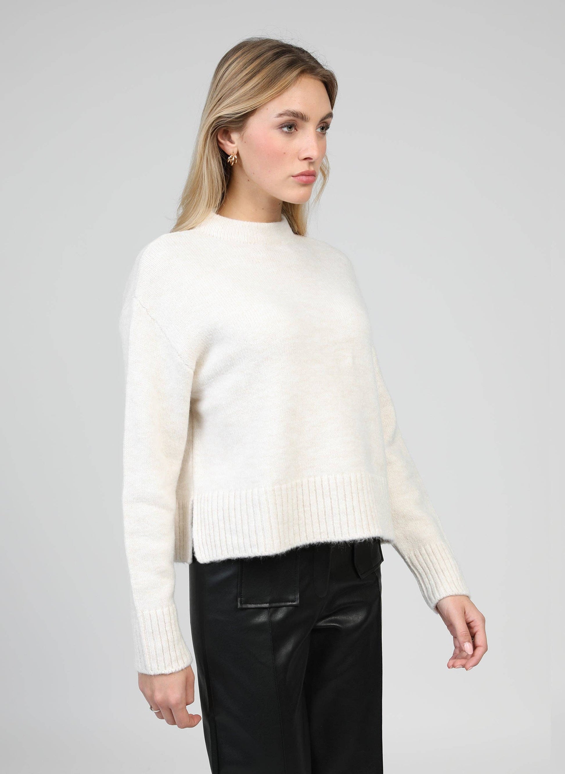 Maglione Lorana écru girocollo