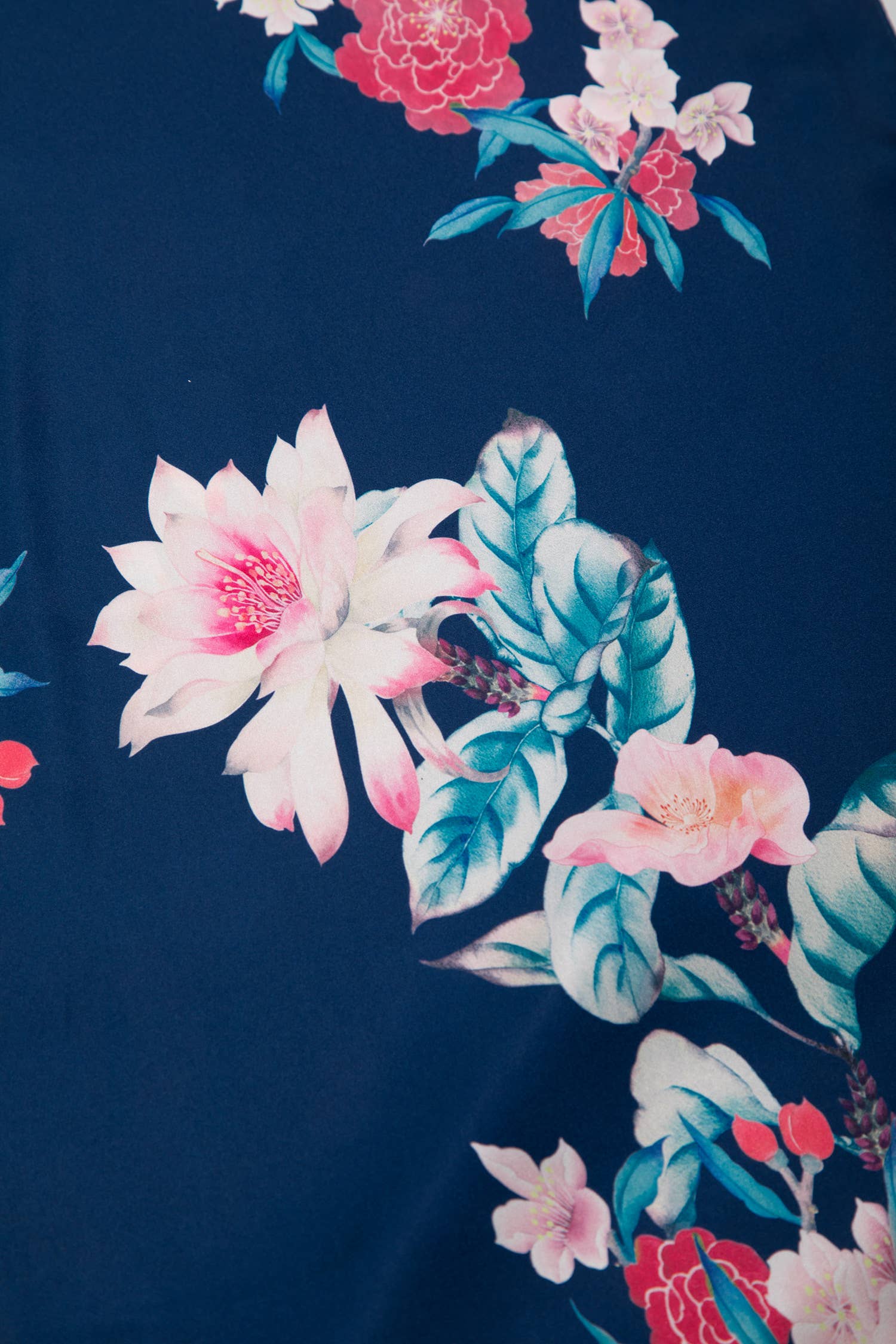 Foulard in raso stampato floreale
