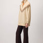 Giacca impermeabile ricamata beige