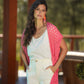 Gilet lungo traforato in maglia