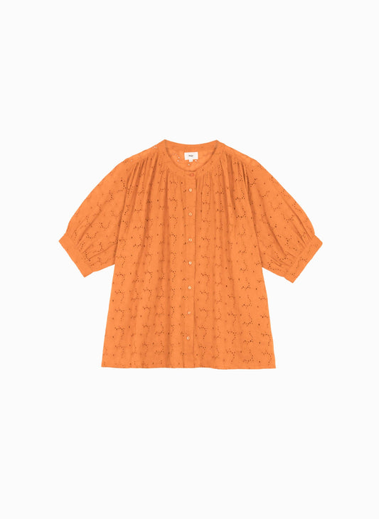 Camicia Selena in sangallo arancione