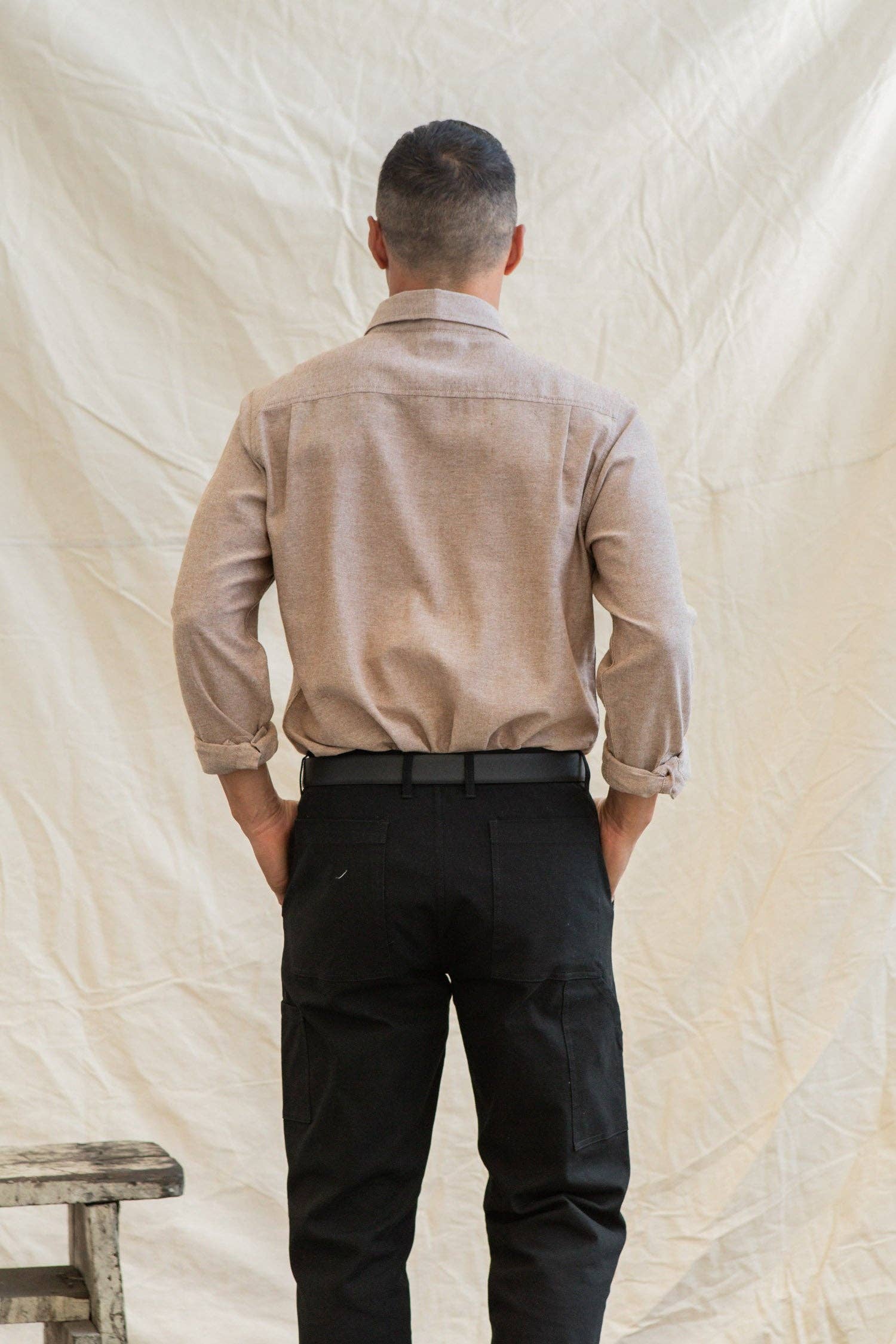 Camicia Larson in chambray ruggine