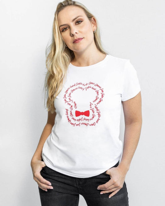 T-shirt Donna Antimacchia con Stampa Love