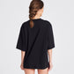 T-shirt oversize Maya in cotone biologico nera