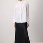 Camicia corta in popeline con polsini ampi