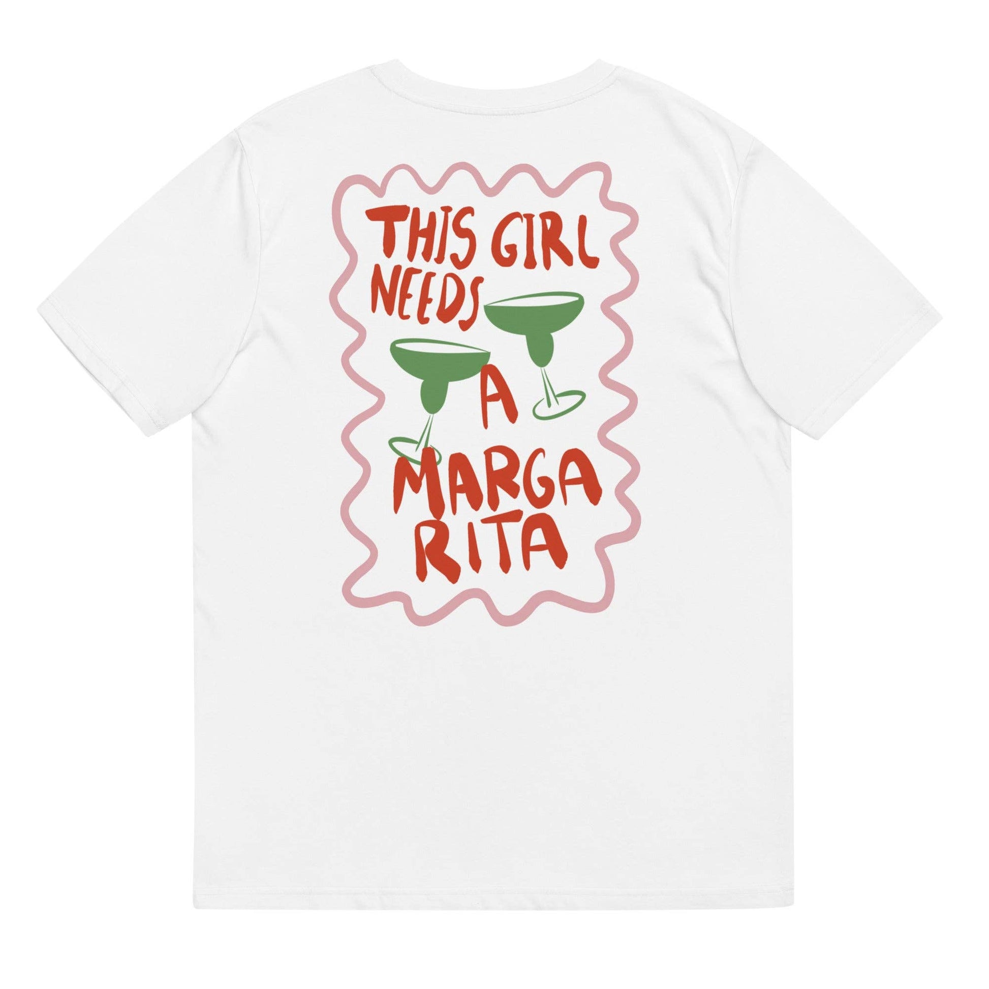 T-shirt unisex in cotone biologico con stampa “This Girl Needs a Margarita”