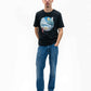 T-shirt unisex Totoro Ukiyo-e con grafica Totoro e Gatto-Bus