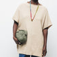 Maglione oversize in lana con collo alto e maniche a pipistrello