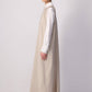 Abito lungo smanicato con zip frontale