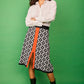 Gonna midi in maglia a fiori Savia