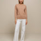 Maglione donna in maglia con tasche applicate
