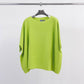 Maglione oversize a maniche corte con scollo rotondo