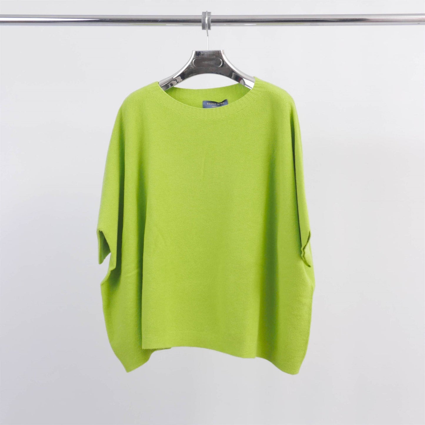Maglione oversize a maniche corte con scollo rotondo