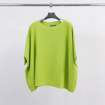 Maglione oversize a maniche corte con scollo rotondo