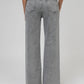 Jeans grigi con paillettes a vita alta