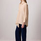 Tunica camicia asimmetrica beige