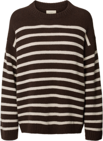 Maglione oversize a righe in lana d’agnello Barbera