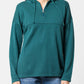 Felpa con cappuccio in maglia con mezza zip