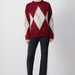 Maglione in maglia a rombi