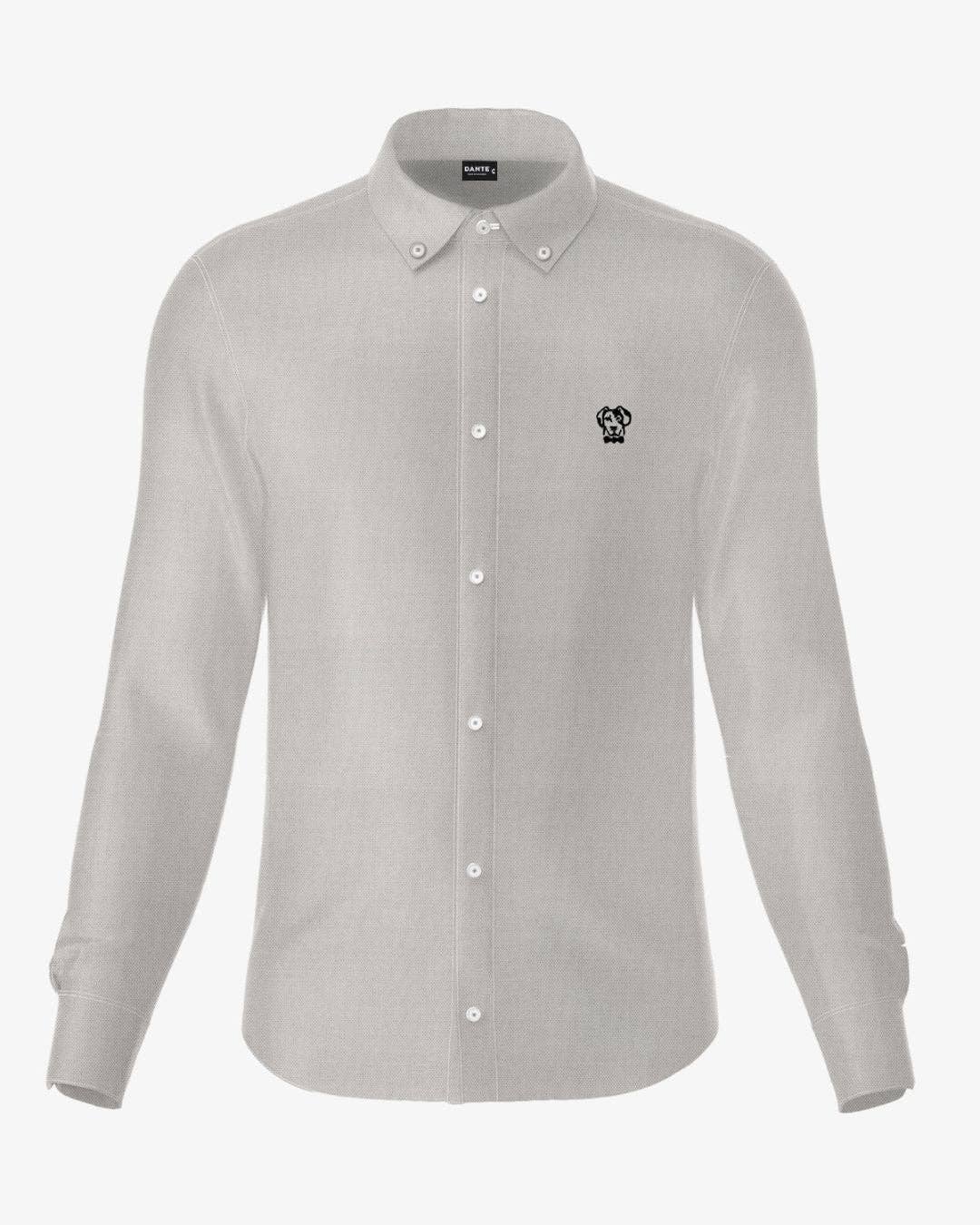 Camicia Oxford grigia antimacchia