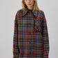 Camicia in tweed con frange