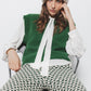 Gilet in maglia rasata con girocollo