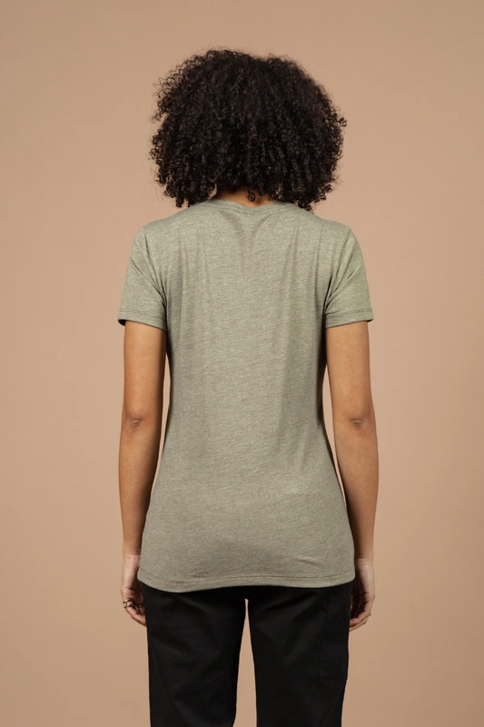 T-shirt donna Flown oliva in tessuto riciclato