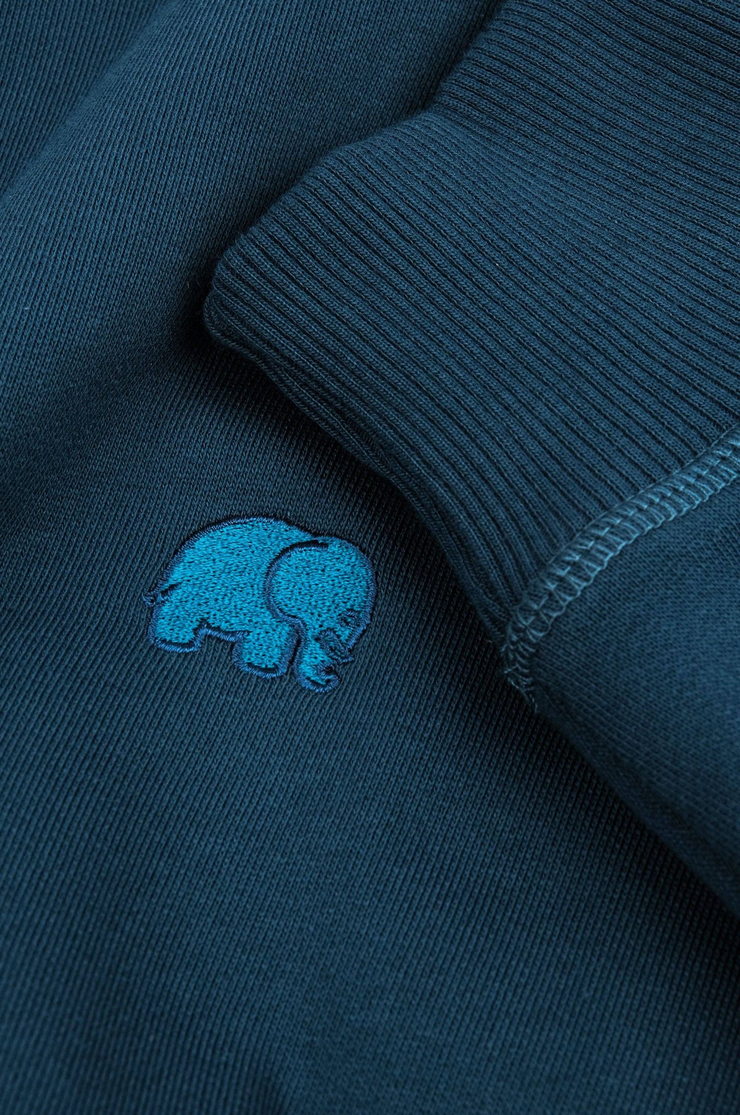 Felpa oversize donna in cotone organico blu Poseidon