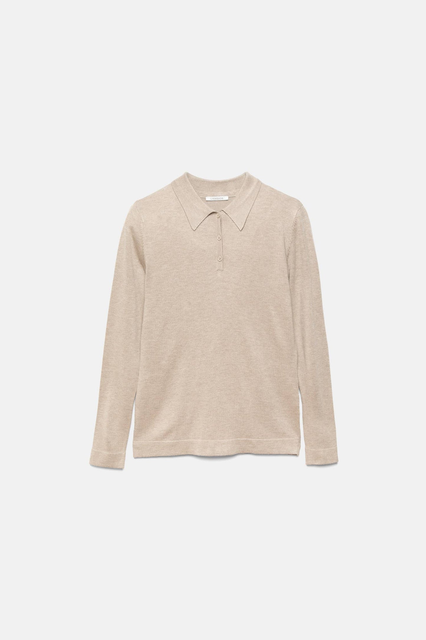 Polo basic a maniche lunghe tinta unita