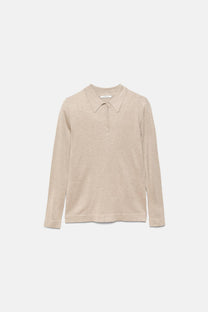 Polo basic a maniche lunghe tinta unita
