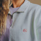 Maglione oversize donna half-zip color block lavanda