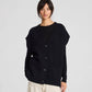 Gilet Thea in lana d’agnello nero