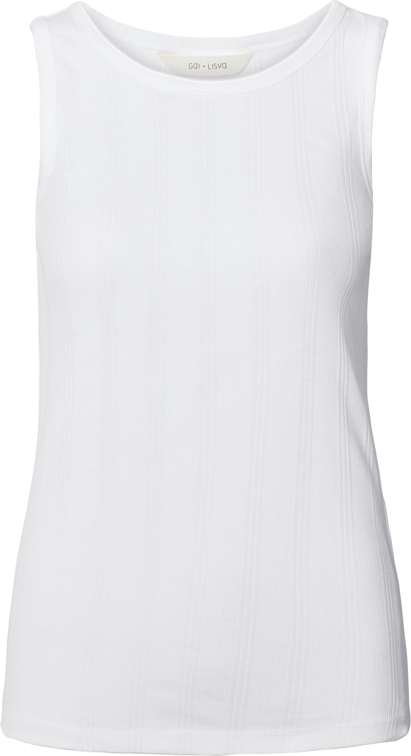 Top a costine in cotone biologico Alberte bianco