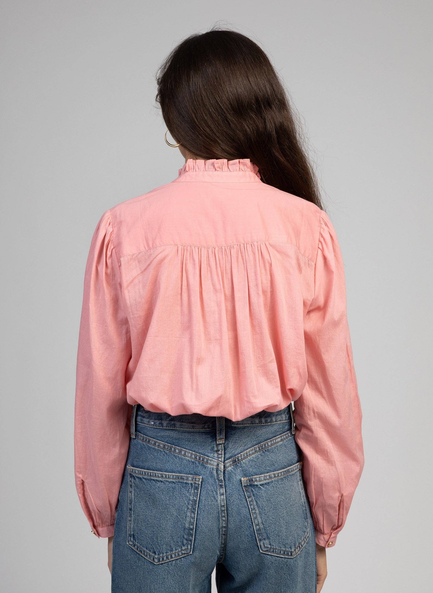 Camicia Saminy rosa in voile di cotone