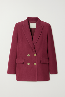 Blazer doppiopetto in velluto a coste