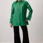 Camicia in ecopelle con polsini ampi
