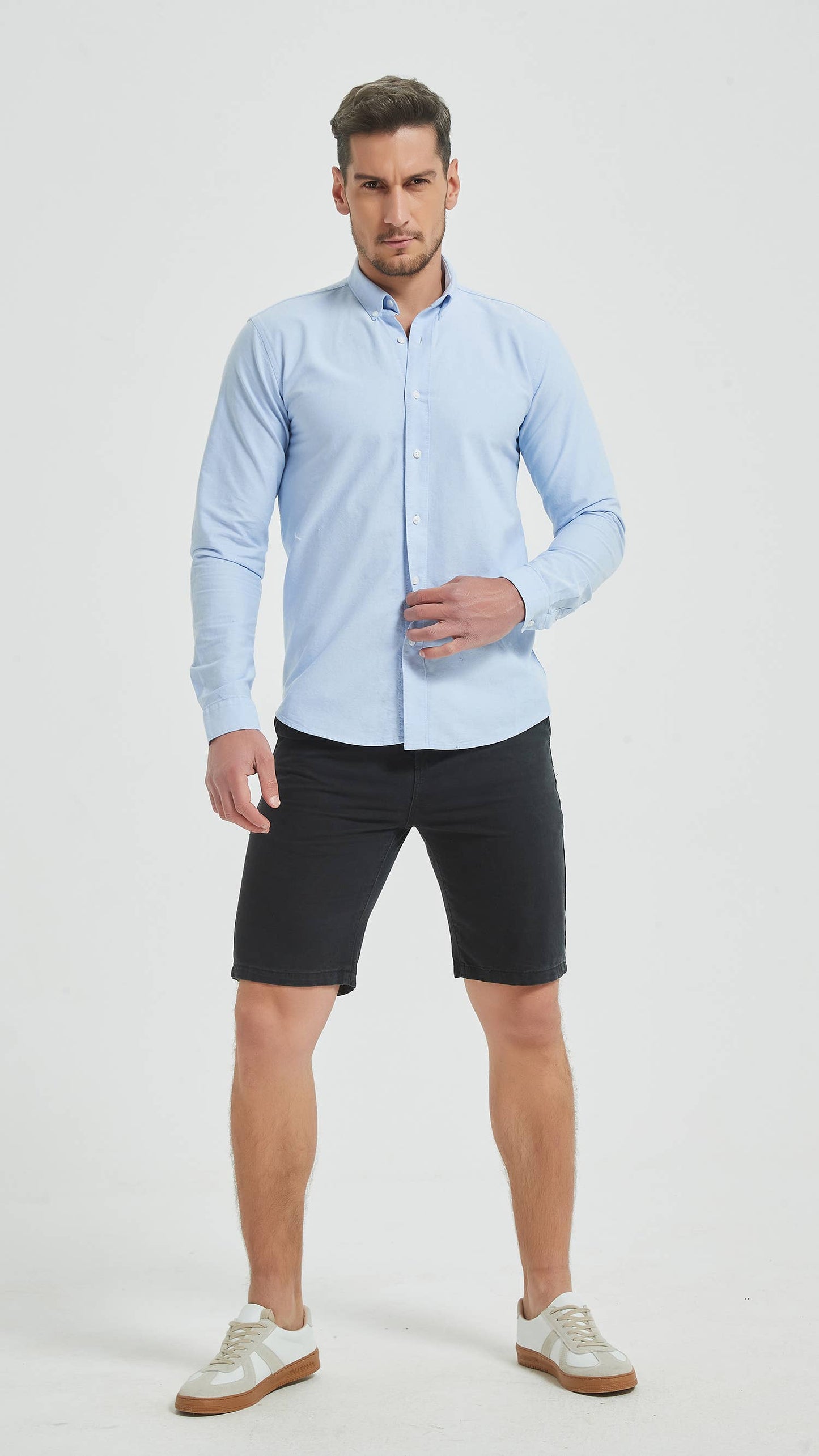 Camicia oxford azzurro cielo slim fit