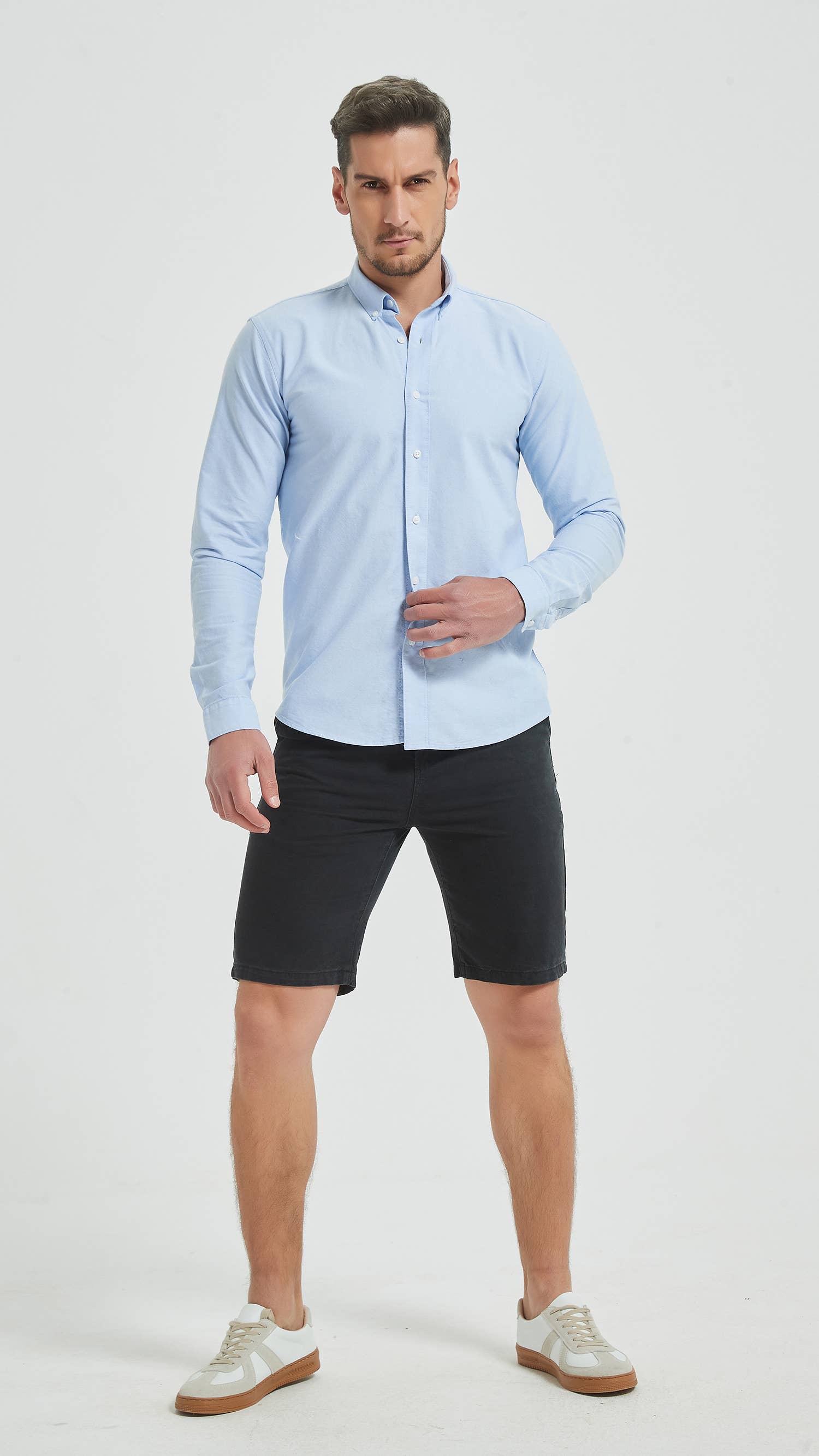 Camicia oxford azzurro cielo slim fit