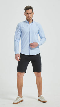 Camicia oxford azzurro cielo slim fit