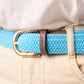 Cintura elastica intrecciata donna azzurro cielo