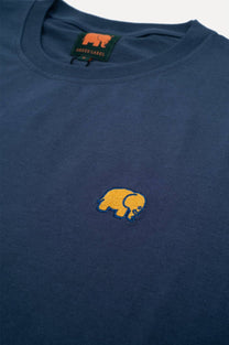 T-shirt essenziale in cotone biologico blu