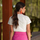 T-shirt in cotone con stampa floreale