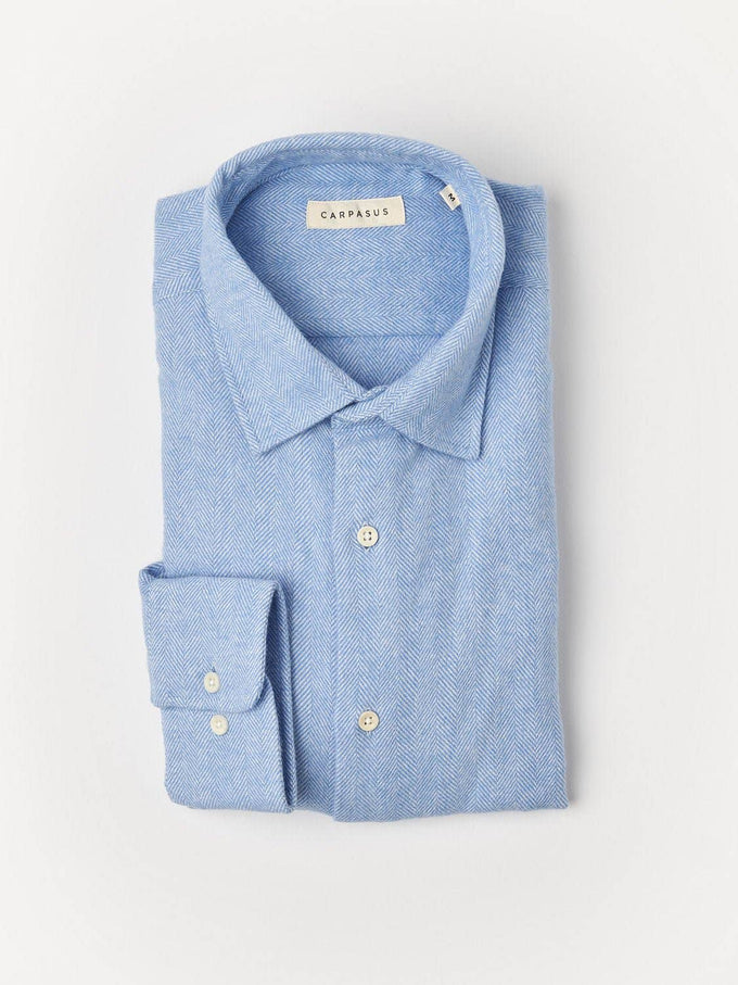 Camicia in flanella Gurin Sky in cotone biologico