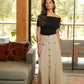 Top off-shoulder nero in cotone elasticizzato