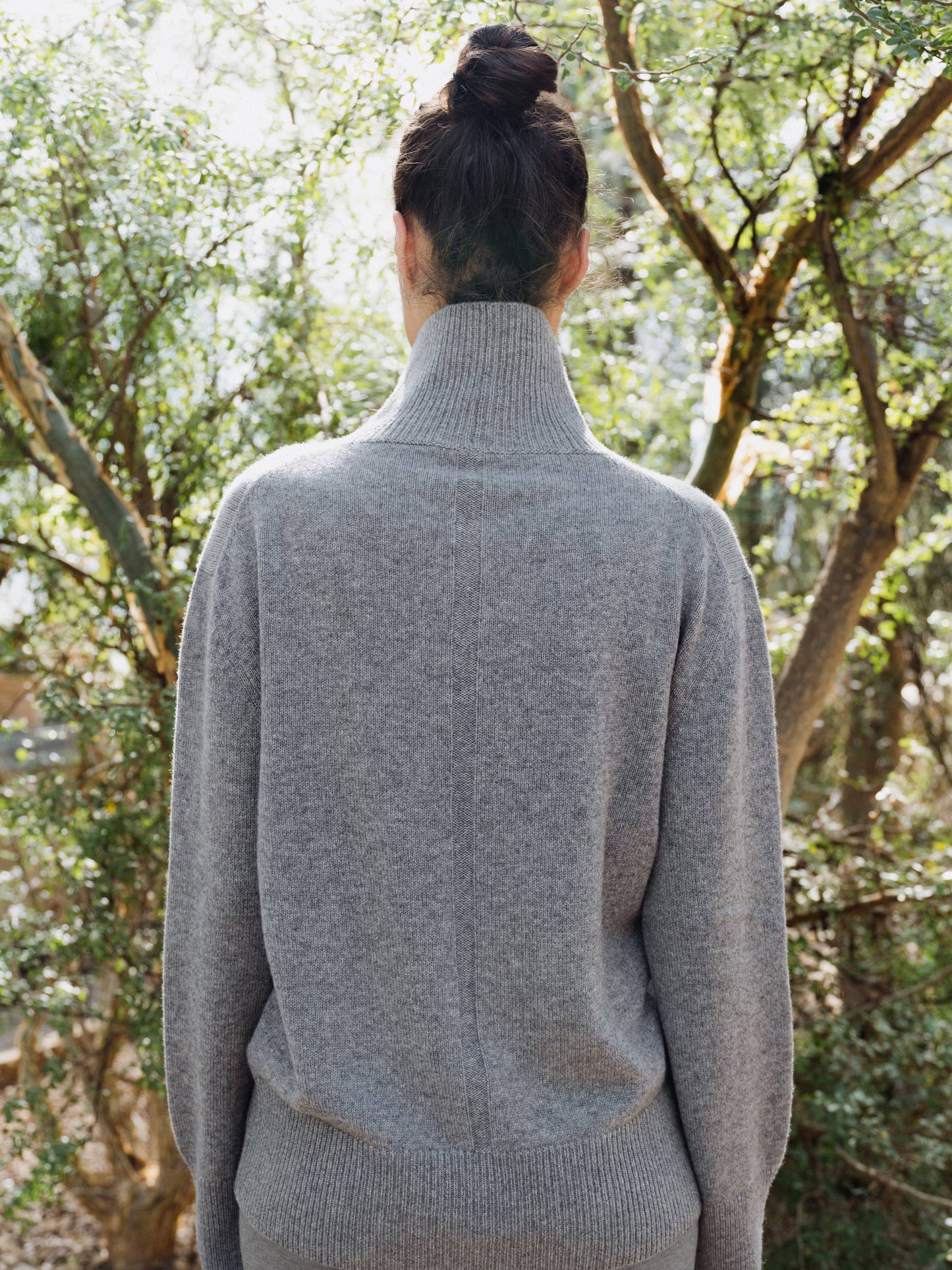 Maxi maglione a collo alto in puro cashmere