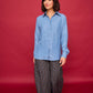 Camicia cowboy con maxi colletto
