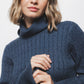 Maglione dolcevita a maglia strutturata