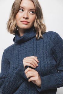 Maglione dolcevita a maglia strutturata