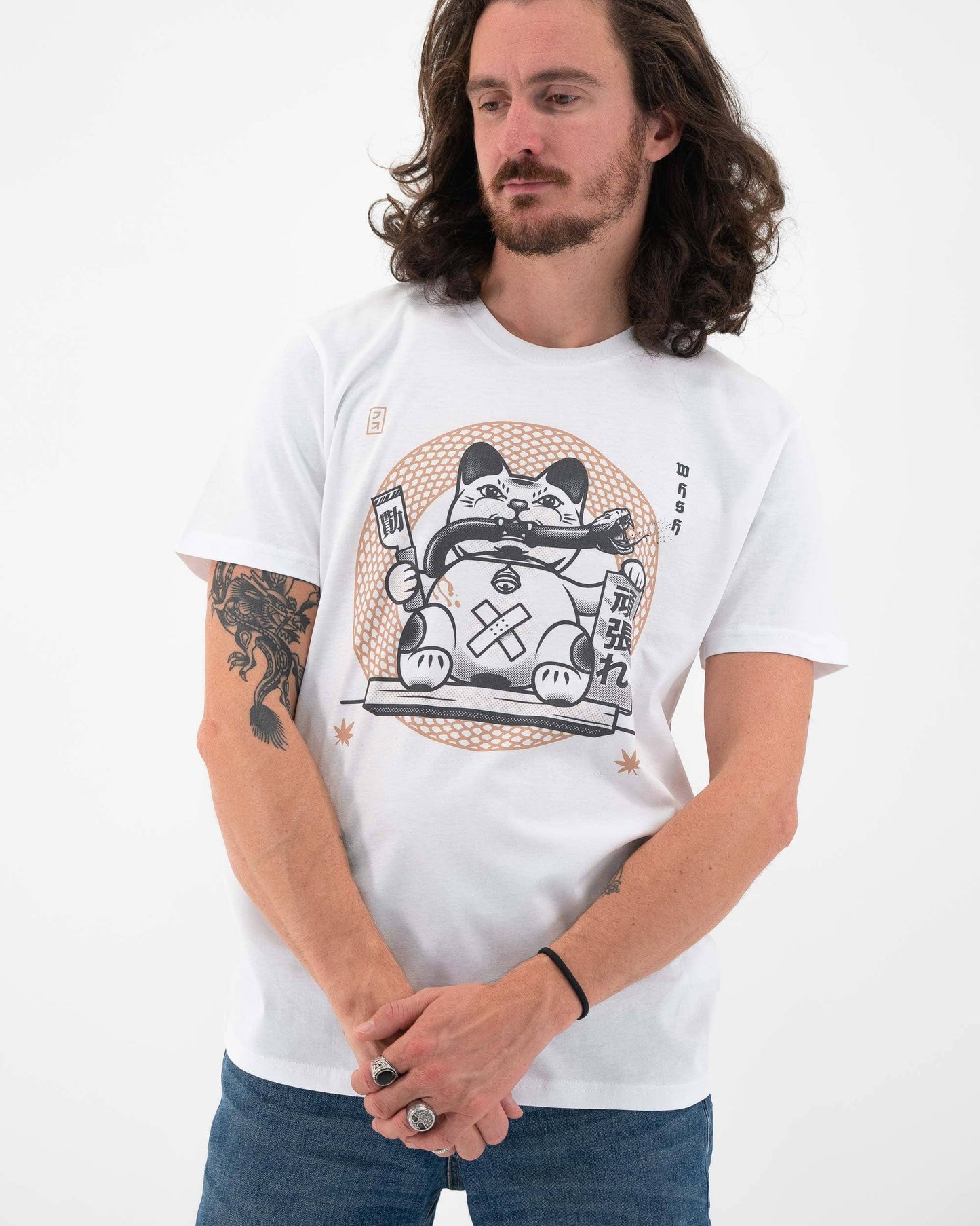 T-shirt Maneki Neko Ninja streetwear manga